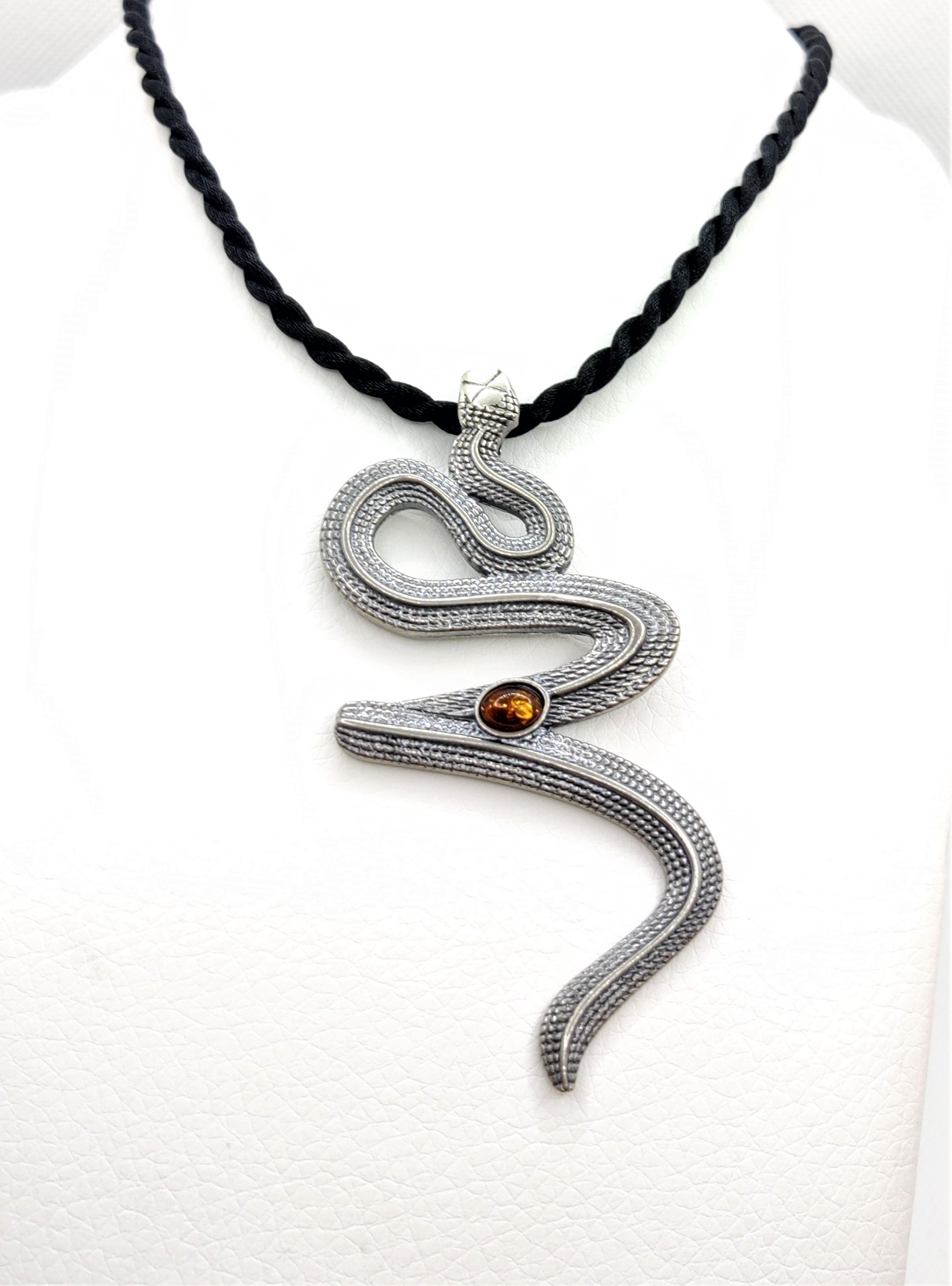 silver pendant snake M423SBT