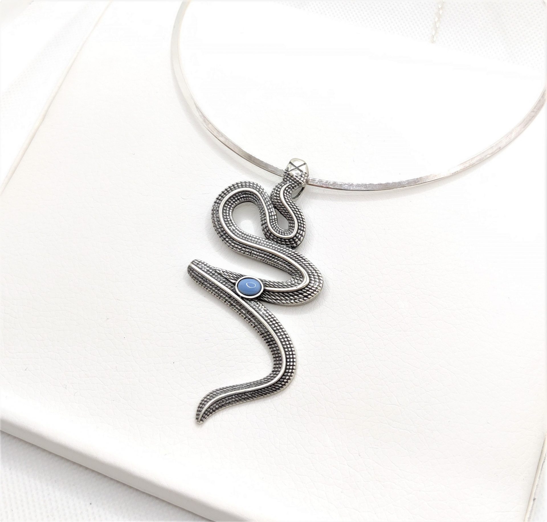 silver pendant snake M423SSR