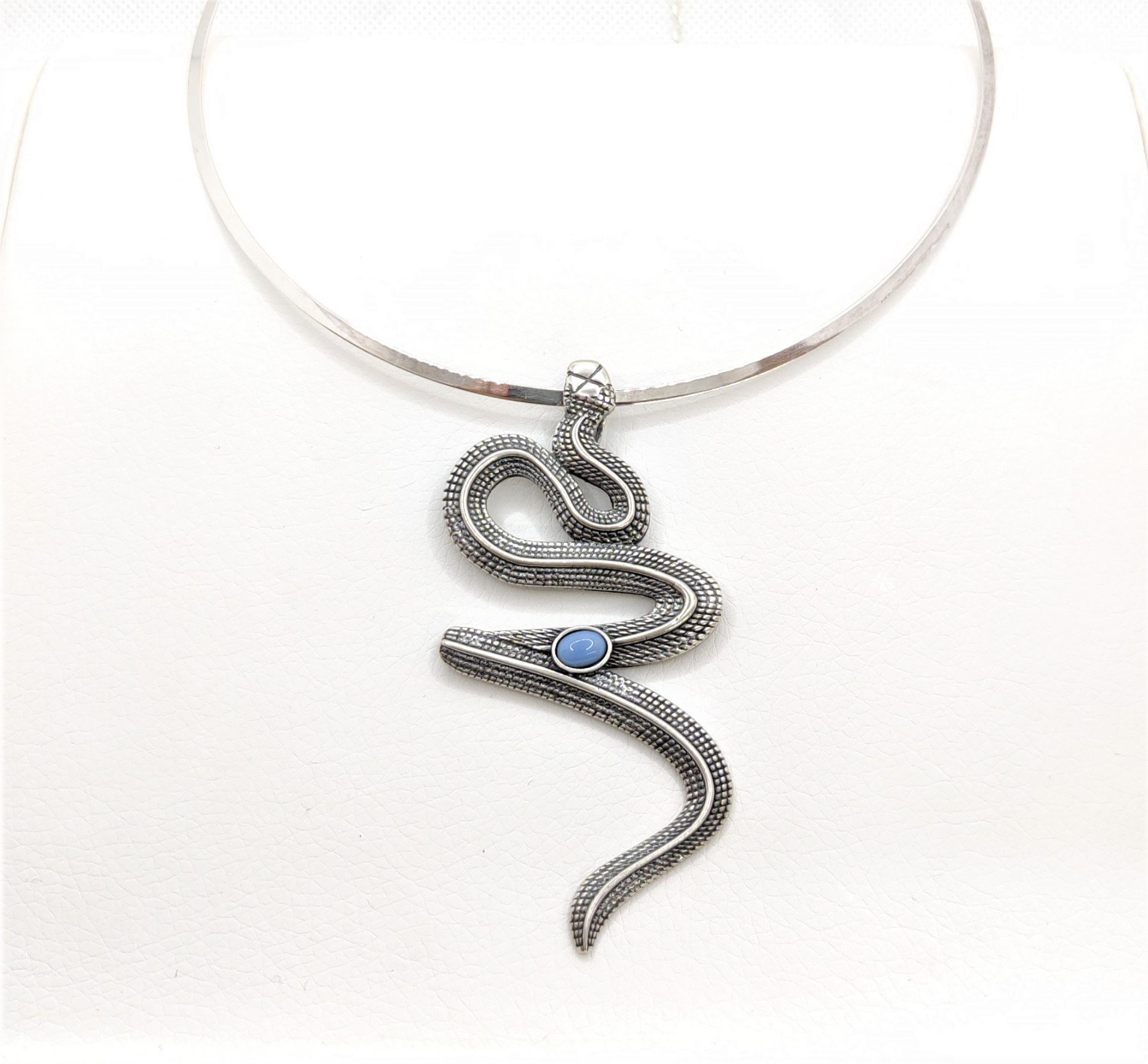 silver pendant snake M423SST
